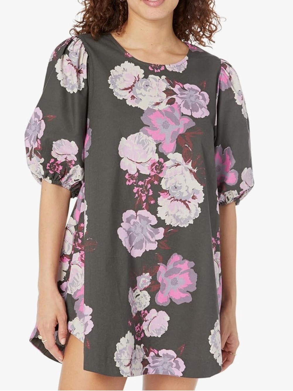 Free People Maye Poplin Tunic Midnight Combo
